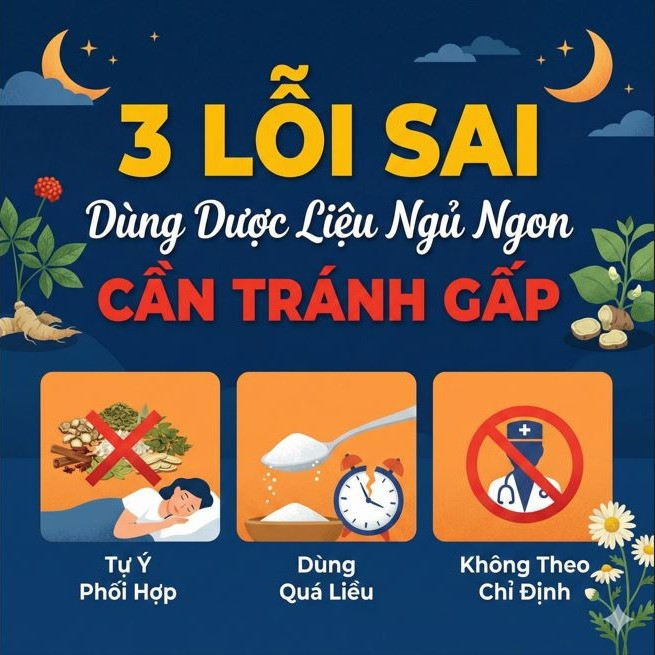 3 Lỗi Sai Dùng Dược Liệu Ngủ Ngon Cần Tránh Gấp