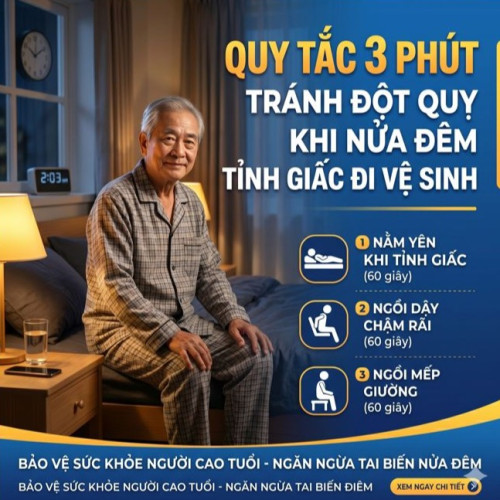 Quy Tắc 3 Phút Tránh Đột Quỵ Khi Nửa Đêm Tỉnh Giấc Đi Vệ Sinh