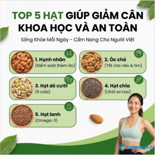 Top 5 Hạt Giúp Giảm Cân Khoa Học &amp; An Toàn (Dược Sĩ Chia Sẻ)