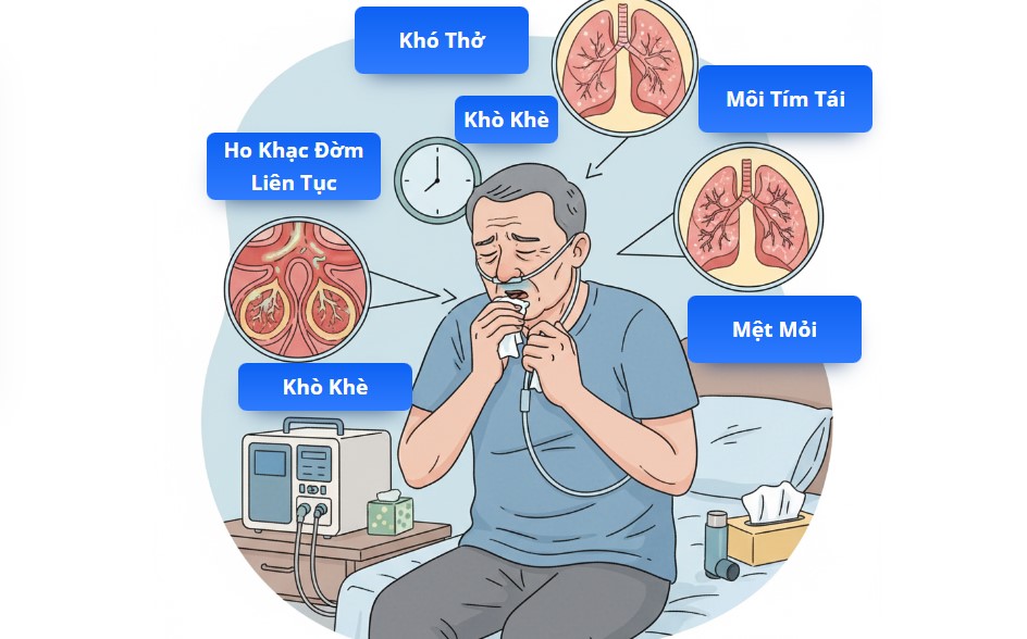 Dấu hiệu bệnh viêm tắc phổi mãn tính COPD