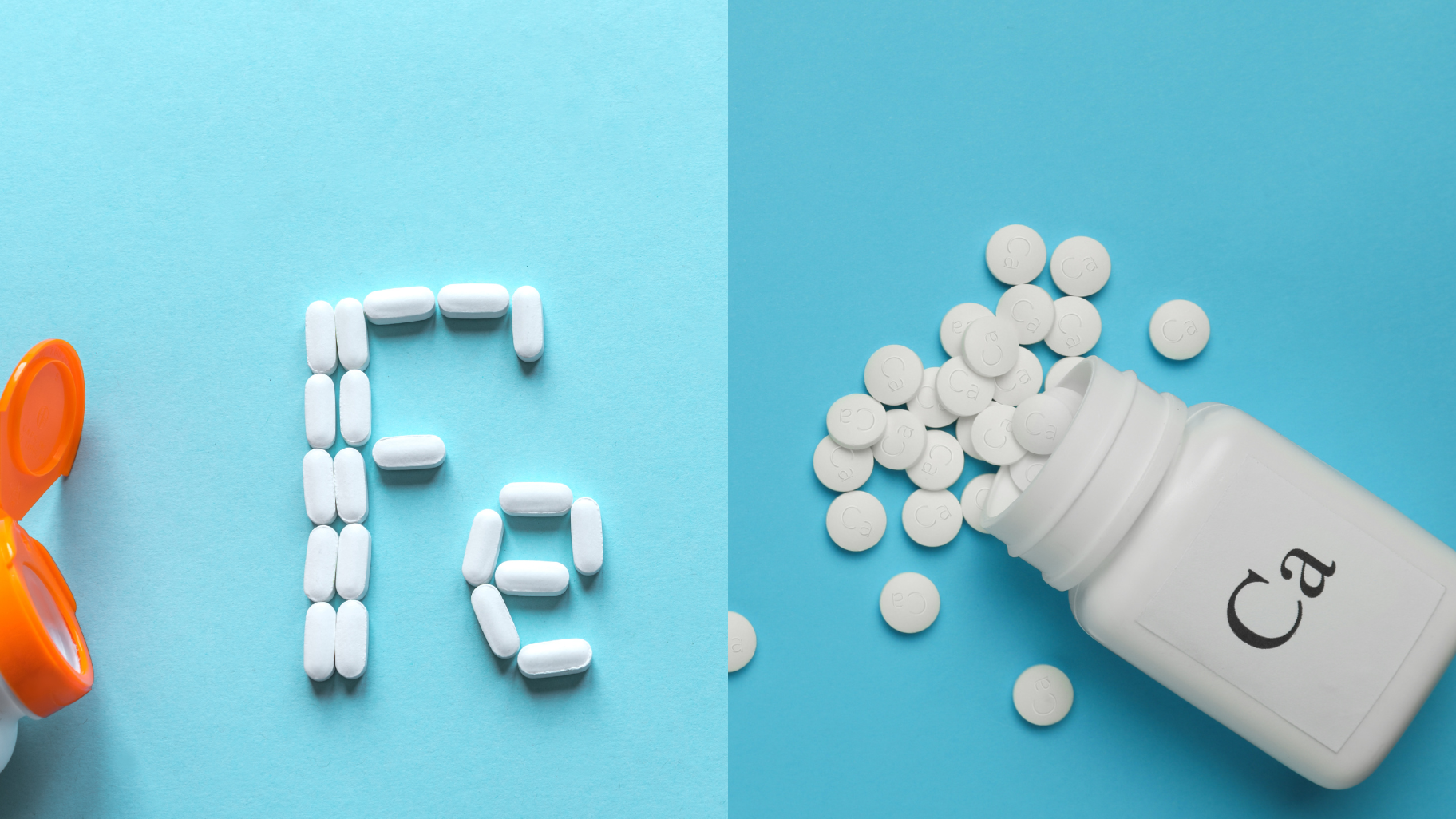 Không uống canxi cùng với sắt