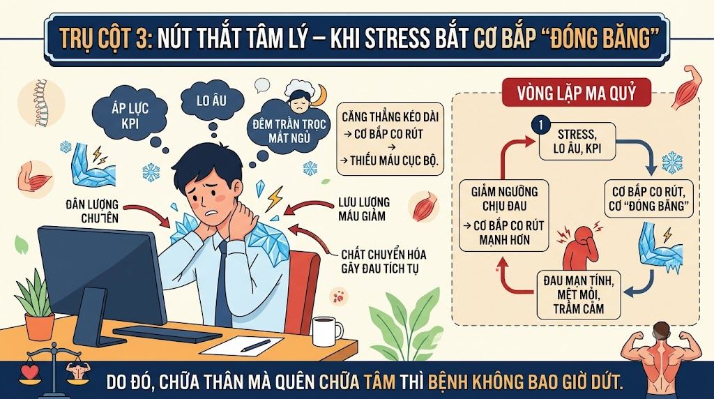 Stress gây đau vai gáy