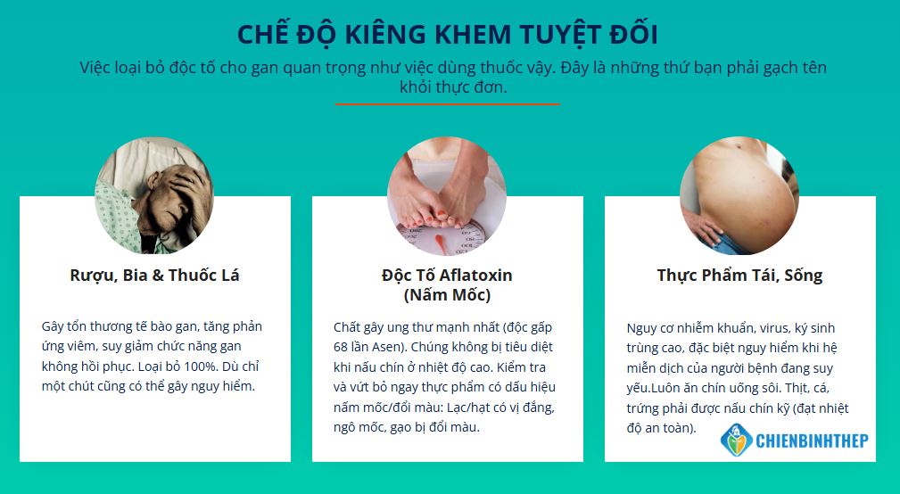  Kiêng Khem Tuyệt Đối Cho Cho Bệnh Nhân UNg Thư Gan