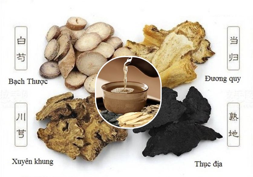 Các vị thuốc trong tứ vật thang