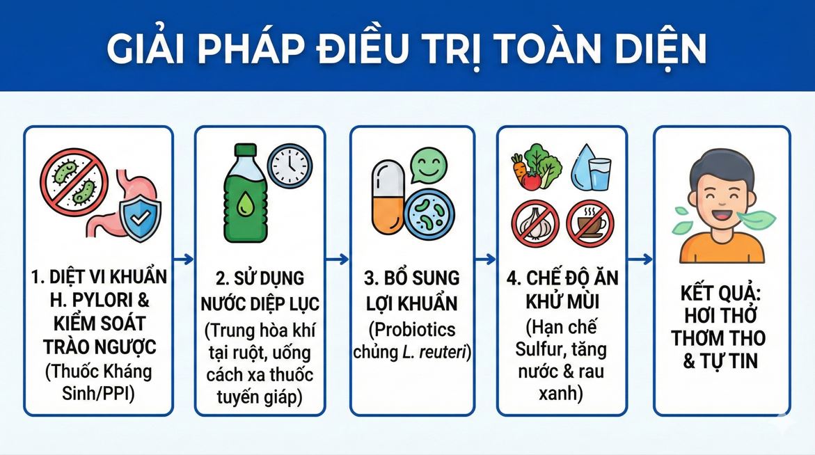 Giai pháp điều trị hơi thở mùi trứng thối