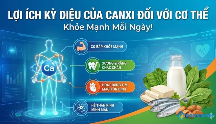 Lợi ích của canxi với cơ thể
