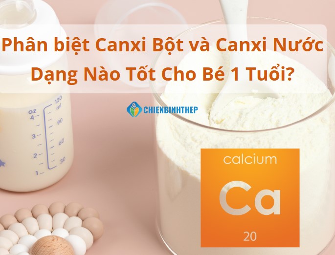 phân biệt canxi nước và canxi bột