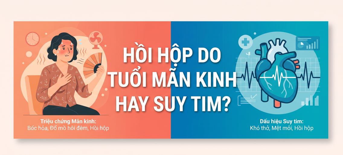 Hồi hộp do tuổi mãn kinh hay do suy tim?