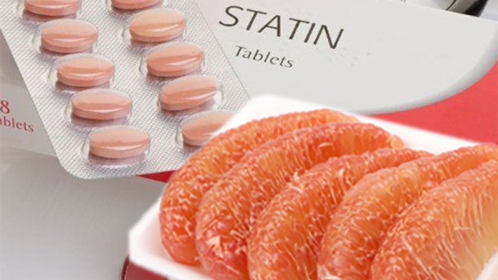 Không được uống thuốc mỡ máu statin và bưởi chùm